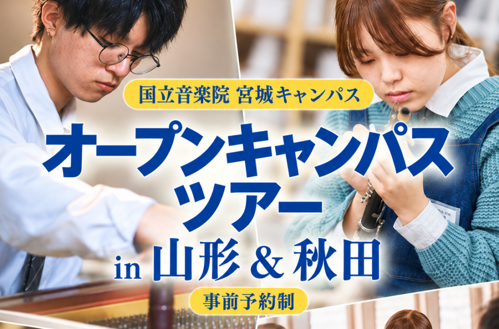 【開催情報！】オープンキャンパスツアー in 山形＆秋田 ～あなたの街で国立音楽院を体験～